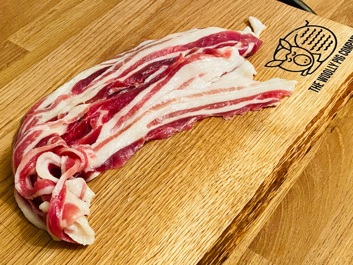 Mangalitsa Streaky Bacon – The Woolly Pig Company